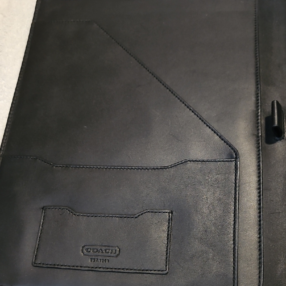 Coach Black Leather Document Folio - image 5